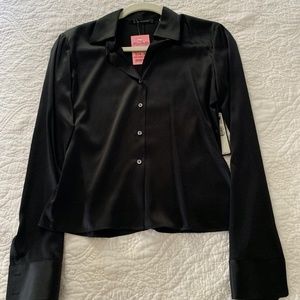 Elie Tahari Black Silk Blouse XS
